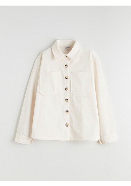 Yeni Sezon Basic Uzun Kollu Kadife Kız Çocuk Gömlek