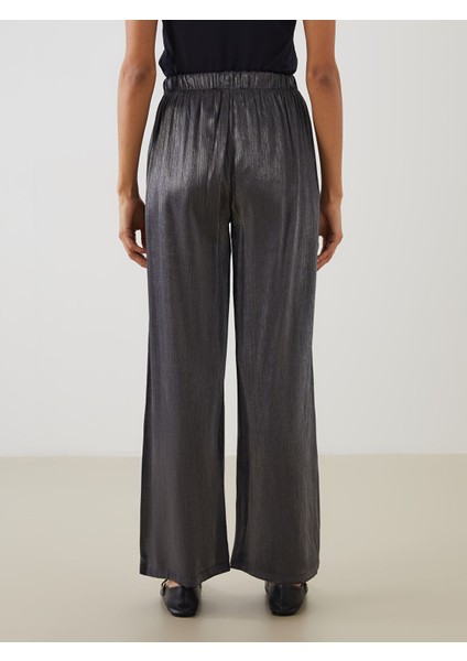 Yeni Sezon Beli Lastikli Parlak Görünümlü Kadın Pantolon fırsatları