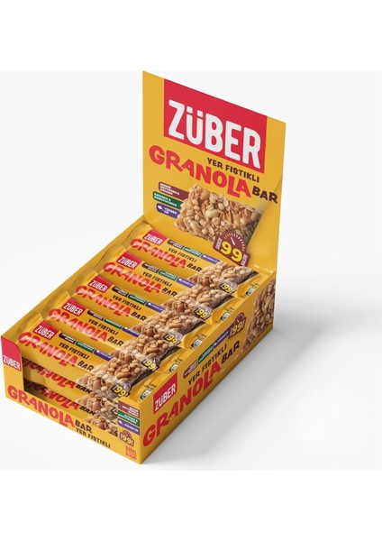 Züber Granola Bar Yer Fıstıklı, 25GR, 15 Adet fiyatları