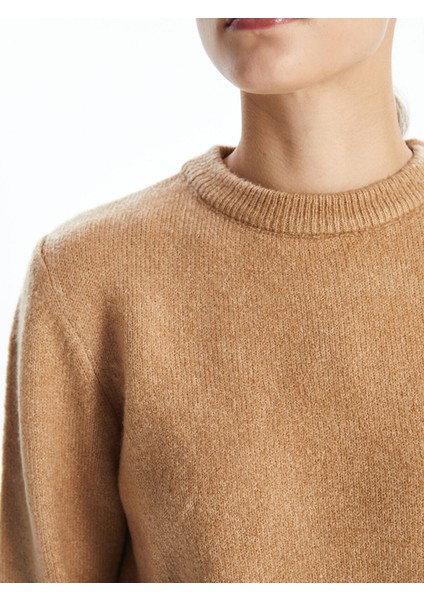 Yeni Sezon Bisiklet Yaka Düz Uzun Kollu Kadın Triko Kazak modelleri