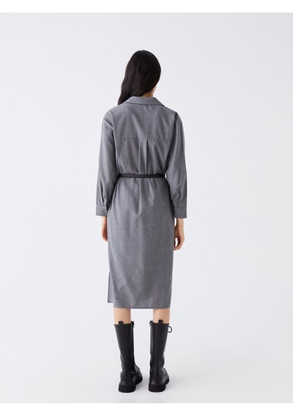 Yeni Sezon Düz Uzun Kollu Kadın Gömlek Elbise indirimleri