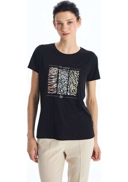 Yeni Sezon Bisiklet Yaka Baskılı Kısa Kollu Kadın Tişört fiyatları