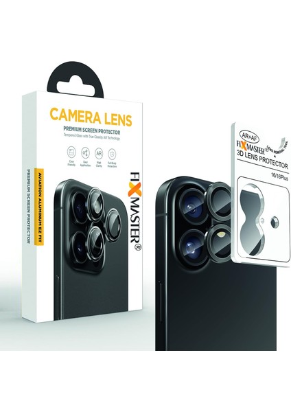 16-16 Uyumlu Kamera Lens, Kurulum, Alaşımlı Çerçeve, Darbelere ve Çizilmelere Karşı Yüksek Dayanıklı Temperli Cam (Mavi)