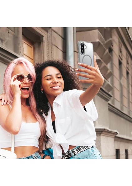 Samsung Galaxy A36 Uyumlu Kamera Lens+Ekran Koruyucu Magsafe Şarj Destekli Iz Tutmaz Mat Kapak