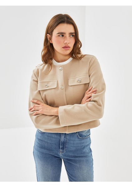 Yeni Sezon Bisiklet Yaka Kadın Ceket