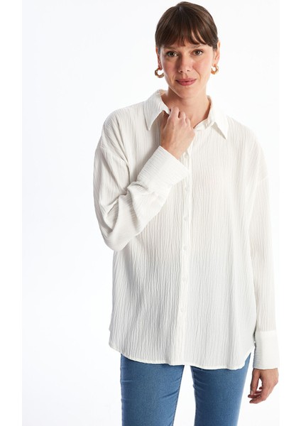 Yeni Sezon Dokulu Kadın Gömlek