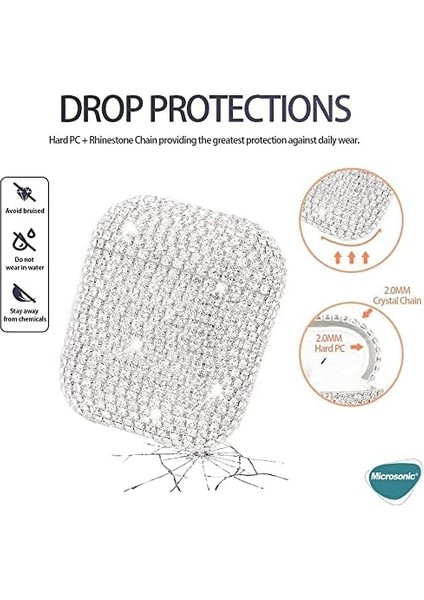 4.nesil/anc Kılıf Swarovski Görünümlü Taşlı Pembe [airpods 4 ile Uyumlu Kılıf - Pembe] modelleri