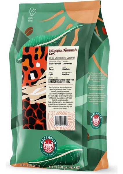 Ethiopia Djimmah Gr.5 Yöresel Filtre Kahve 250 Gr.