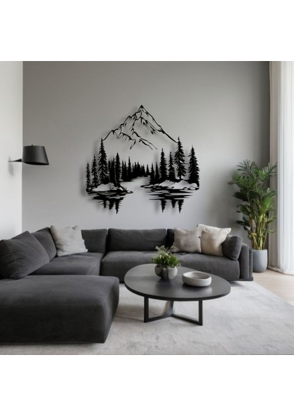 Metal Dağ Manzara Duvar Dekoru – Modern Doğa Temalı Dekoratif Duvar Tablosu Ev Ofis Tasarım modelleri