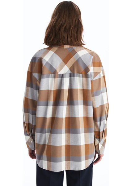 Yeni Sezon Ekose Uzun Kollu Kadın Gömlek indirimleri