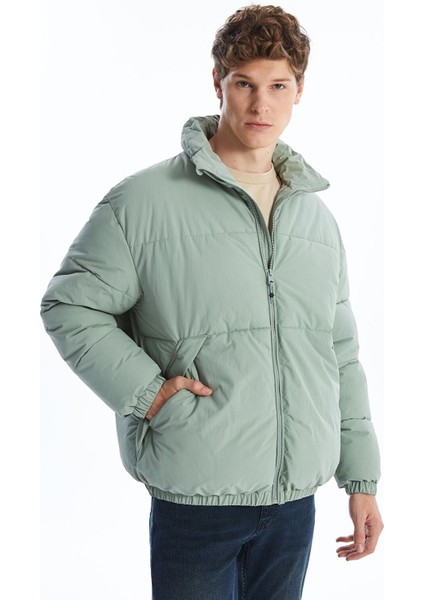 Yeni Sezon Rahat Kalıp Dik Yaka Erkek Şişme Mont