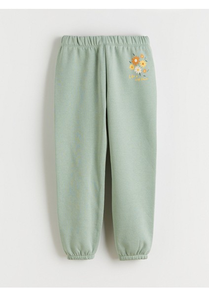 Yeni Sezon Beli Lastikli Çiçekli Kız Çocuk Jogger Eşofman Alt 2'li fiyatları