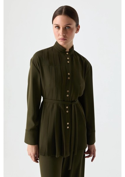 Pilise Detaylı Dökümlü Gömlek modelleri