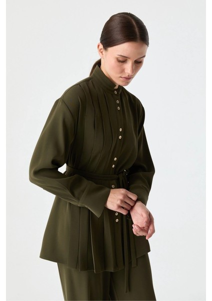 Pilise Detaylı Dökümlü Gömlek fırsatları