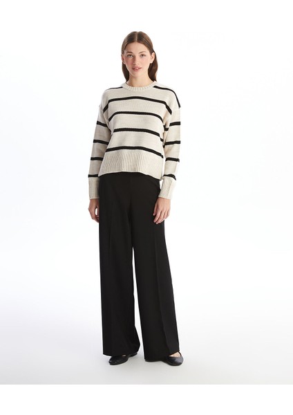 Yeni Sezon Bisiklet Yaka Çizgili Uzun Kollu Kadın Triko Kazak fiyatları