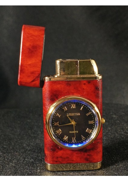 Şık Mermer Görünümlü Saatli Işıklı Çakmak fiyatları