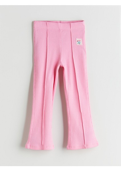 Yeni Sezon Beli Lastikli Ispanyol Paça Kız Çocuk Tayt