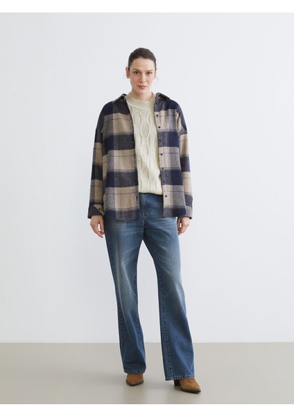 Yeni Sezon Ekose Oversize Kadın Gömlek fiyatları