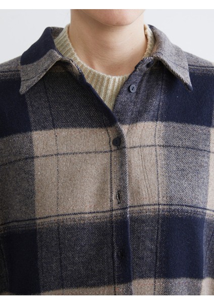 Yeni Sezon Ekose Oversize Kadın Gömlek modelleri