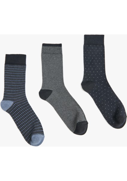 Çizgili 3'lü Soket Çorap Seti Çok Renkli fiyatları