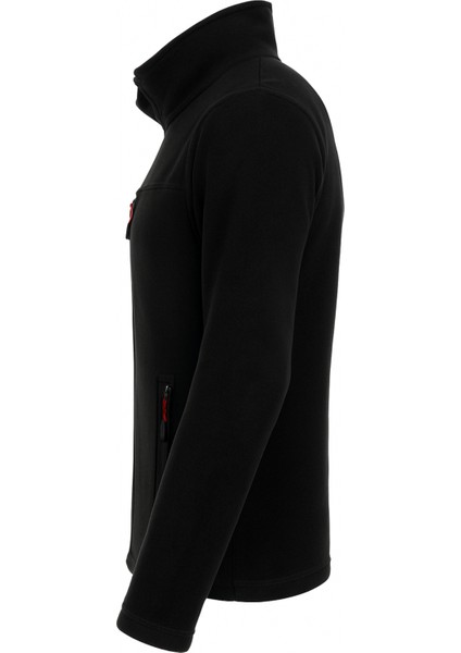 Erkek Tam Fermuarlı 3 Cepli Siyah Polar fiyatları