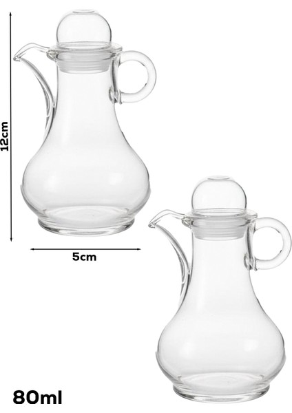 PBT-570 Kapaklı Akrilik 2li Yağlık Sirkelik Yağdanlık Seti 80ML modelleri