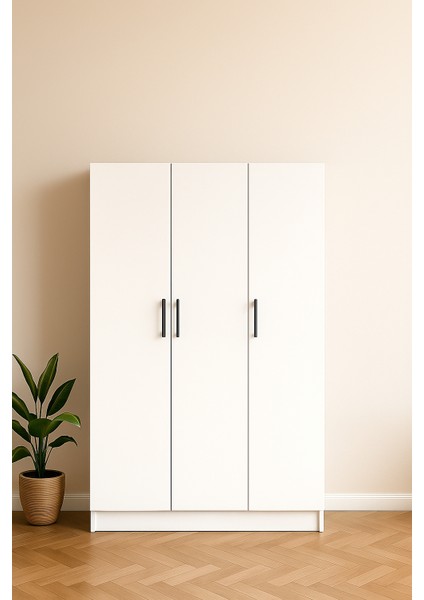 3 Kapaklı Elbise Dolabı (180×118×50 Cm)