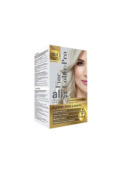 Alix Kit Saç Boyası 50 ml 10.1 Küllü Açık Sarı