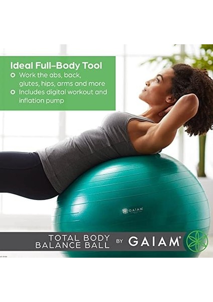 Gaiam Jimnastik Toplarımız Total Body Balance Ball Kiti 65 cm Yeşil fiyatları