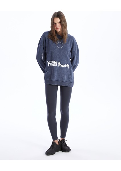 Yeni Sezon Baskılı Uzun Kollu Oversize Kadın Hoodie modelleri