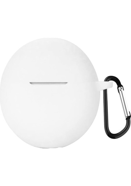 Oppo Enco Buds 2 Için Kılıf Mat Silikon Beyaz [enco Buds 2 ile Uyumlu Kılıf - Beyaz]