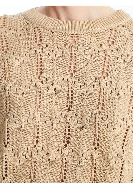 Yeni Sezon Bisiklet Yaka Ajurlu Kadın Triko Kazak modelleri