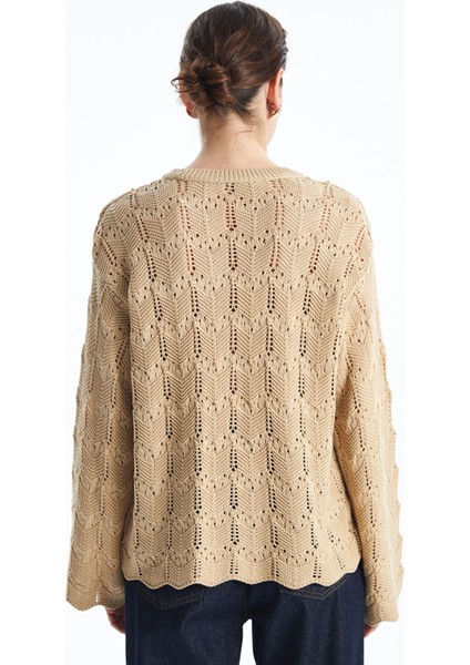 Yeni Sezon Bisiklet Yaka Ajurlu Kadın Triko Kazak fırsatları