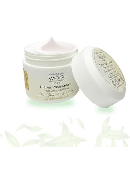 Woo Baby %100 Doğal Bebek Pişik Önleyici ve Onarıcı Rahatlatıcı Nemlendirici - Hassas Cilt - Pişik Krem 50ML