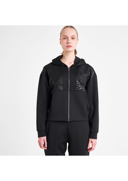 Kadın Fermuarlı Kapüşonlu Sweatshirt 25N-2125