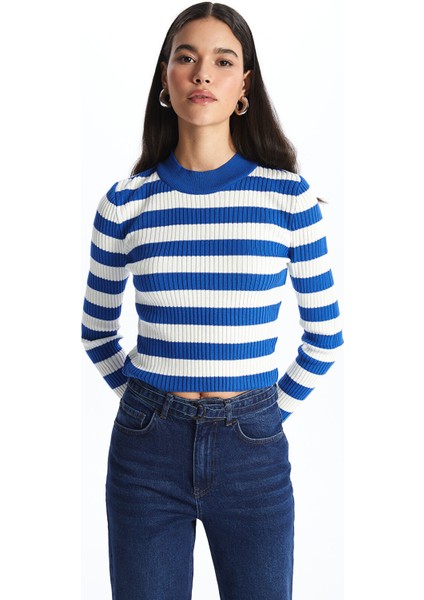 Yeni Sezon Bisiklet Yaka Renk Bloklu Uzun Kollu Kadın Triko Kazak fiyatları