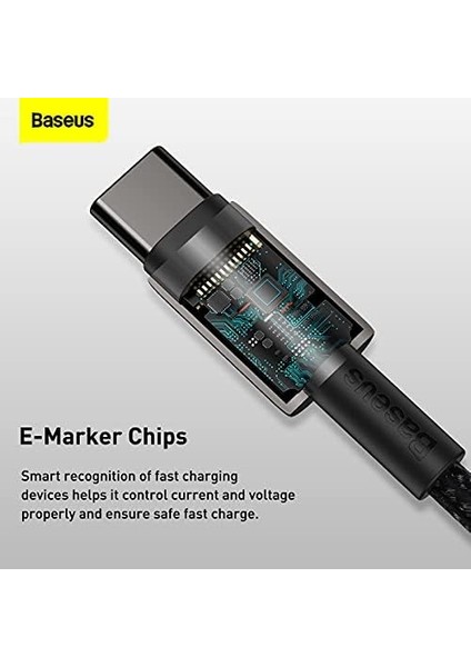 Hızlı Şarj Kablosu Type-C To Type-C 100W, 1m, Siyah modelleri