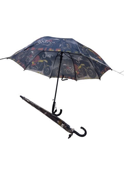 Eğlenceli Desenli Çocuk Şemsiyesi Düdüklü fırsatları