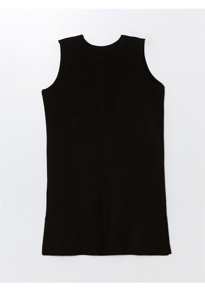 Yeni Sezon Kadın Bisiklet Yaka Düz Triko Yelek indirimleri