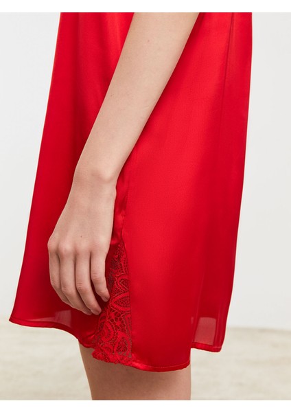 Yeni Sezon V Yaka Askılı Saten Kadın Fantezi Gecelik fırsatları