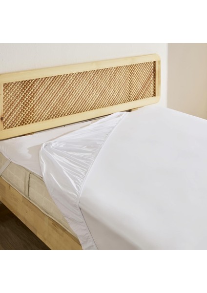 Penye Çift KIŞILIK%100 Pamuk Çarşaf Beyaz