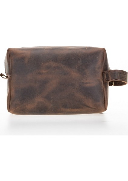 Deri Bakım ve Seyahat Çantası, M Beden, G6 Kahverengi