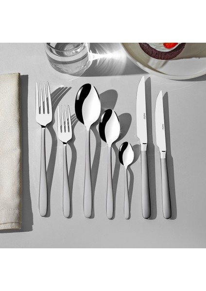 Sultan Saten 12 Kişilik 89 Parça Kutulu Çatal Kaşık Bıçak Takımı