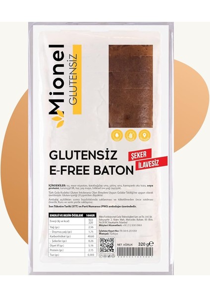 Mionel Gluten-Free Baton Ekmek, 320G fiyatları