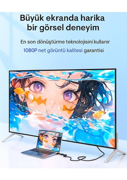 HD08 USB 3.0 5gbps To HDMI Dönüştürücü Adaptör 1080P Fullhd Aynalama ve Genişletme Modu fiyatları