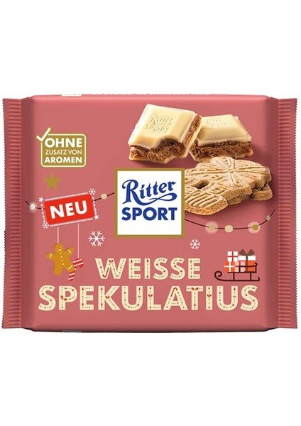 Weisse Spekulatius Alman Çikolatası Yeniyıl Serisi Taze