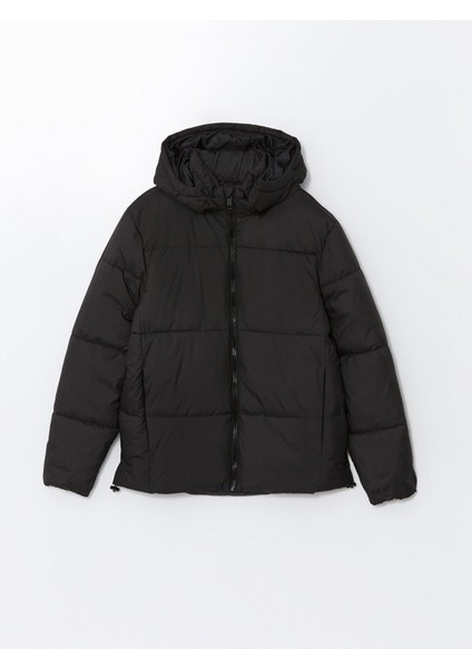 Yeni Sezon Standart Kalıp Kapüşonlu Erkek Şişme Mont