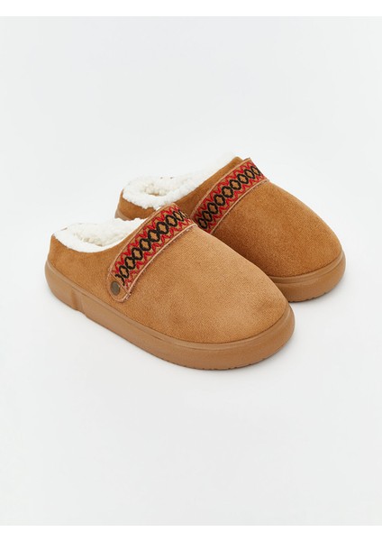 Yeni Sezon Kürk Detaylı Kadın Ev Ayakkabısı