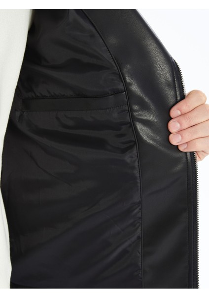 Yeni Sezon Slim Fit Erkek Deri Görünümlü Ceket modelleri