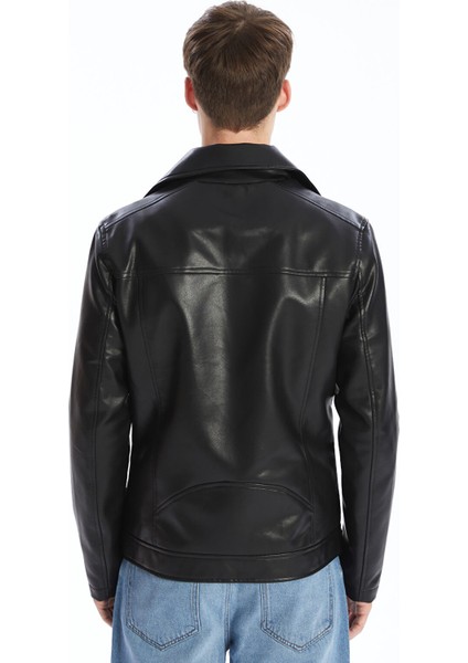 Yeni Sezon Slim Fit Erkek Deri Görünümlü Ceket indirimleri